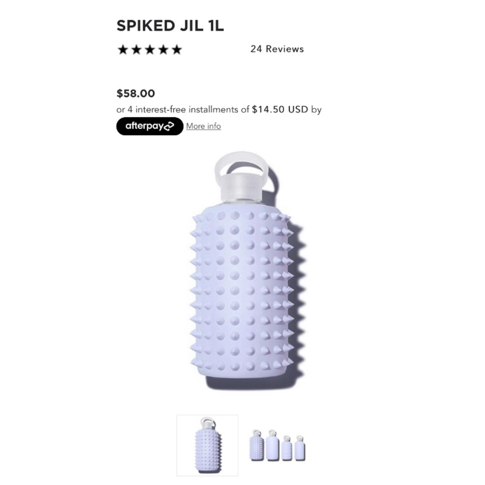 NWT 1L BIG SPIKED BKR BOTTLE